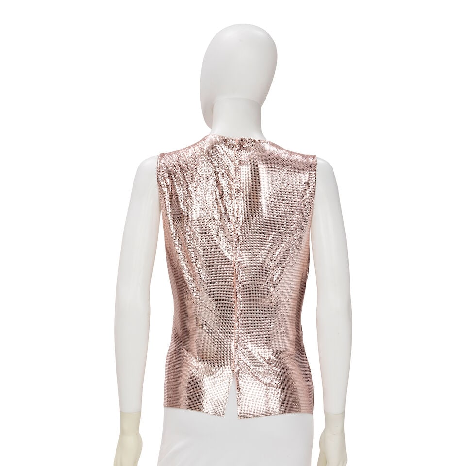 GIANNI VERSACE COUTURE: PALE PINK CHAINMAIL TOP Fall 1994 - 2