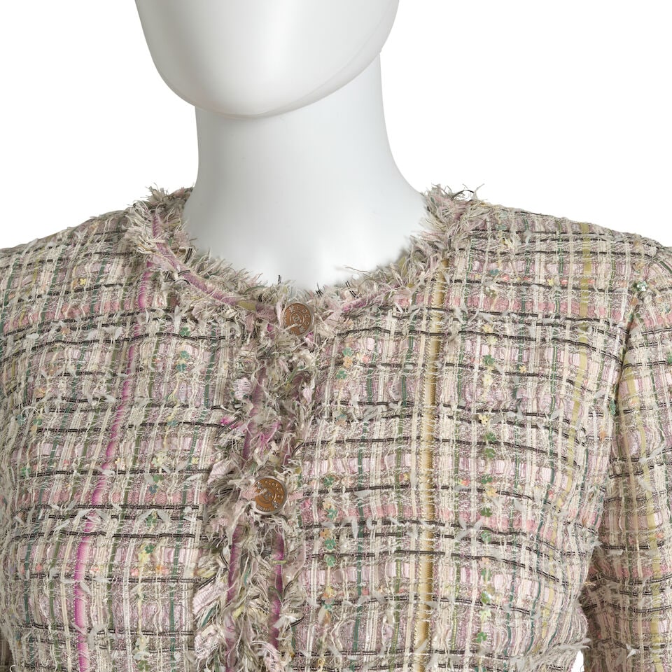 CHANEL: MULTICOLOR PASTEL TWEED JACKET Spring 2005 - 2