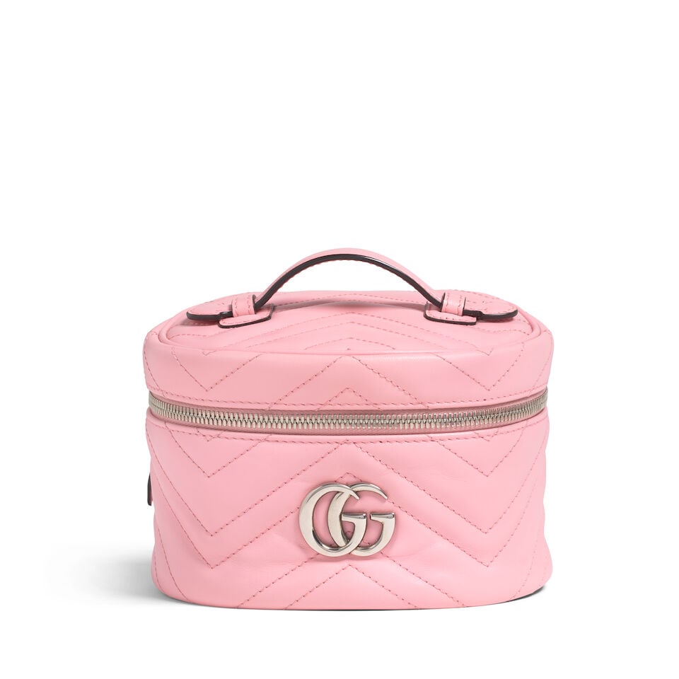 GUCCI: PINK MARMONT MINI COSMETIC VANITY CASE (1 of 2)