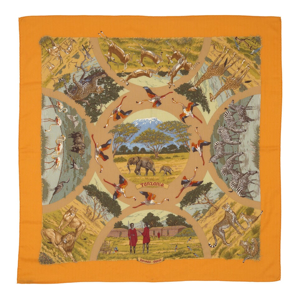 HERMÈS: TANZANIE CASHMERE SCARF 90cm (1 of 1)