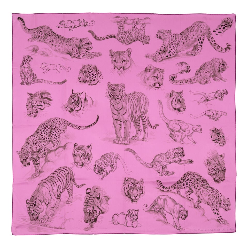 HERMÈS: DANS L'ATELIER SILK SCARF 90cm: HERMÈS: DANS L'ATELIER SILK SCARF 90cm • Printed Silk • Rolled and Hand-Stitched Edges For further information on this lot please visit Bonhams.com For further information about this 