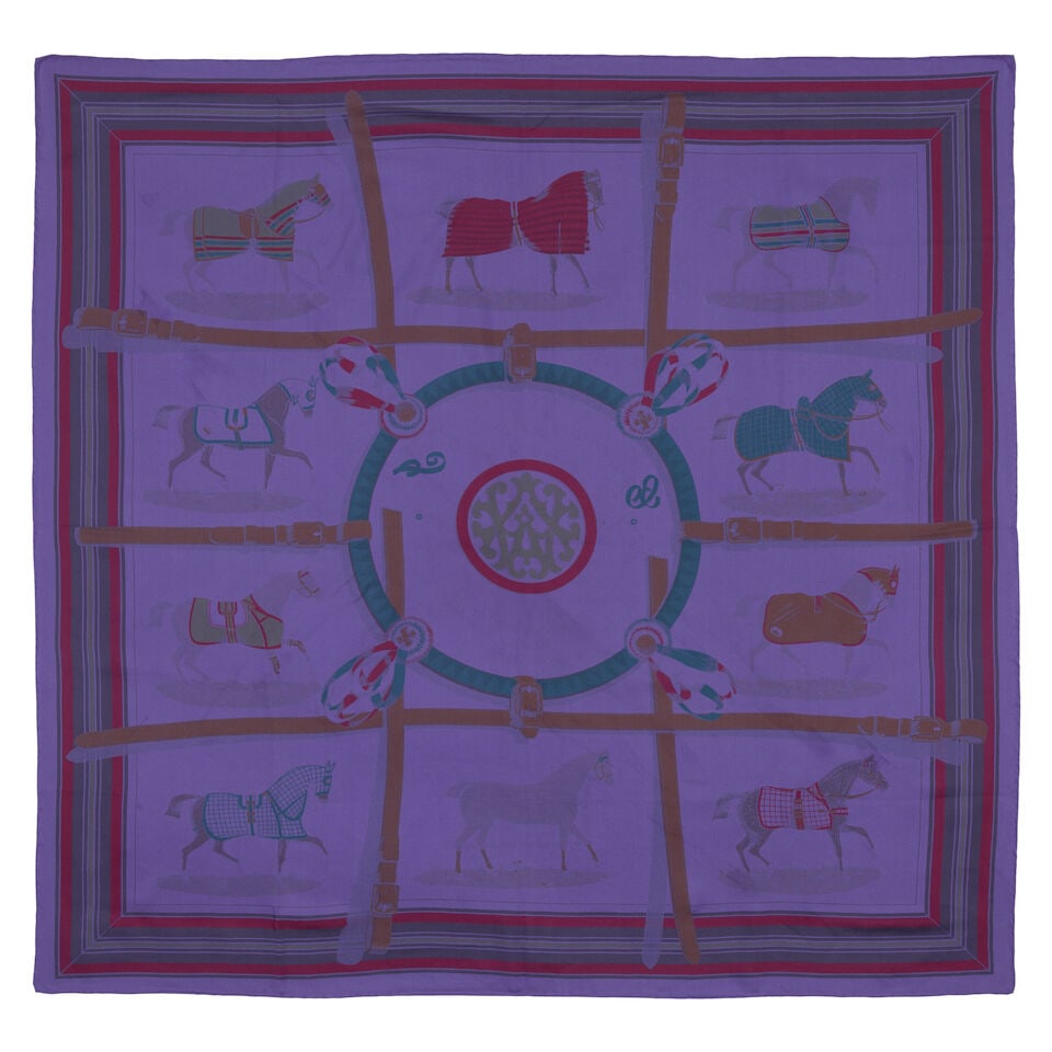 HERMÈS: COUVERTURES ET TENUES DE JOUR SILK SCARF 90cm (1 of 1)