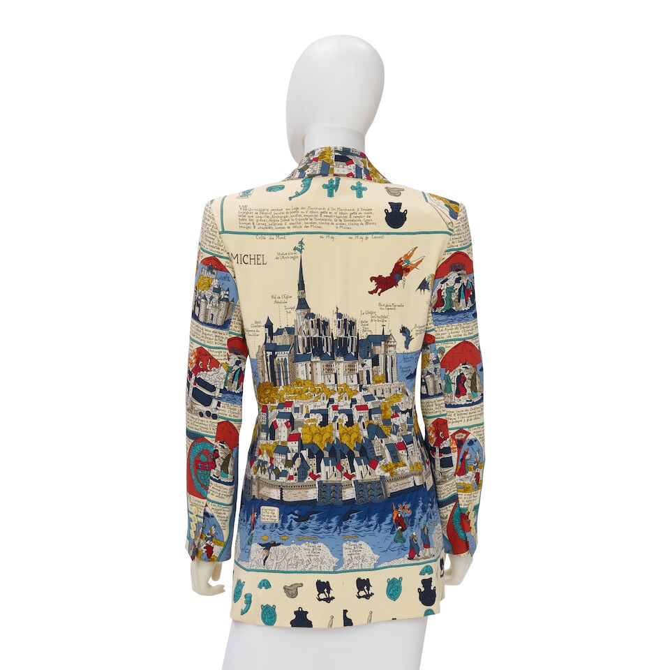 HERMÈS: SILK LE MONT SAINT MICHEL PRINT BLAZER - 2