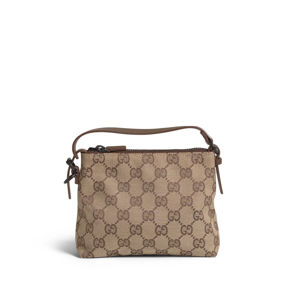 GUCCI: GG CANVAS MINI SQUARE POCHETTE (1 of 2)