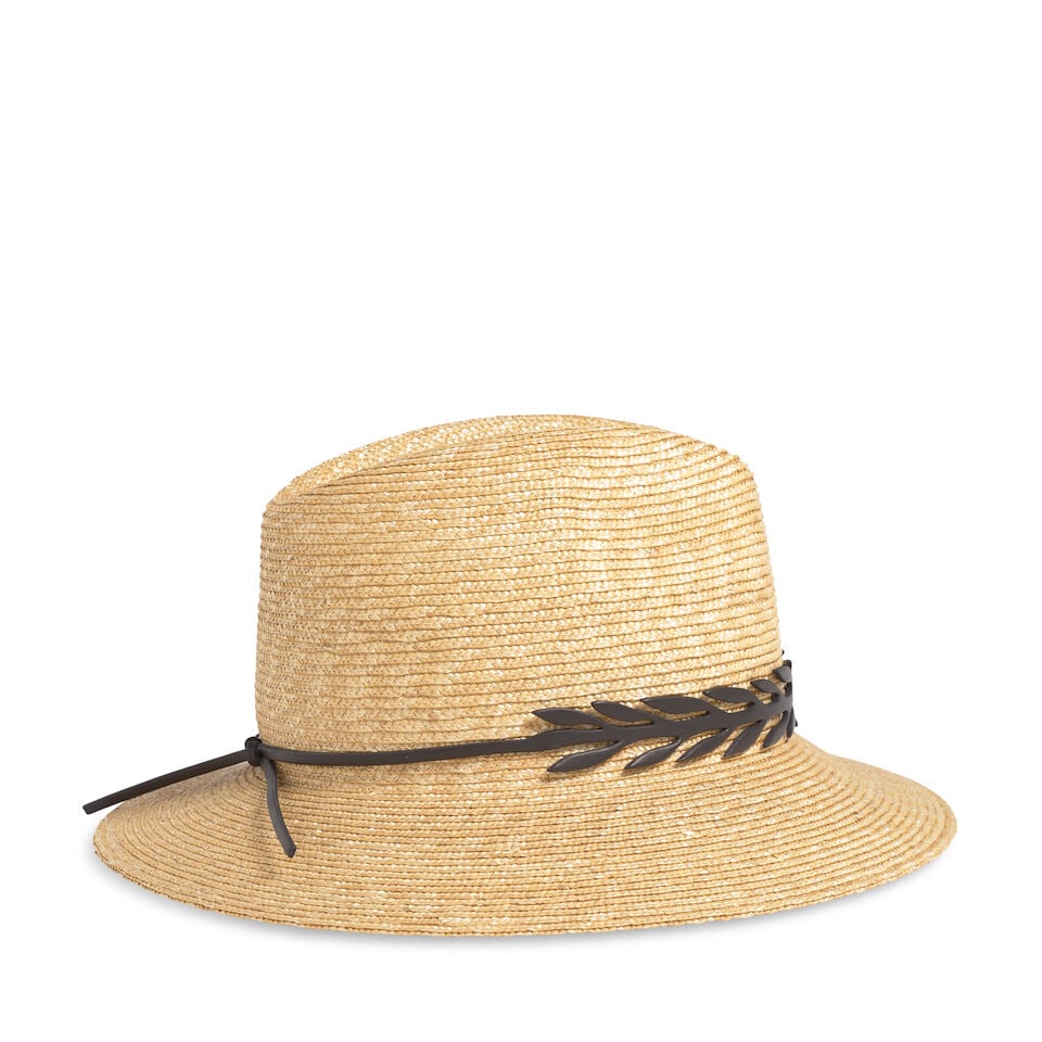 HERMÈS: LEATHER TRIM STRAW HAT - 2