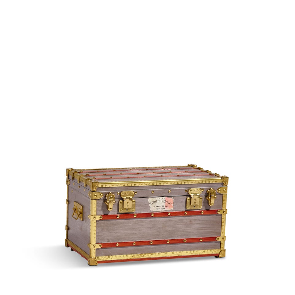 LOUIS VUITTON: MINIATURE MALLE ZINC TRUNK 2011 (1 of 2)
