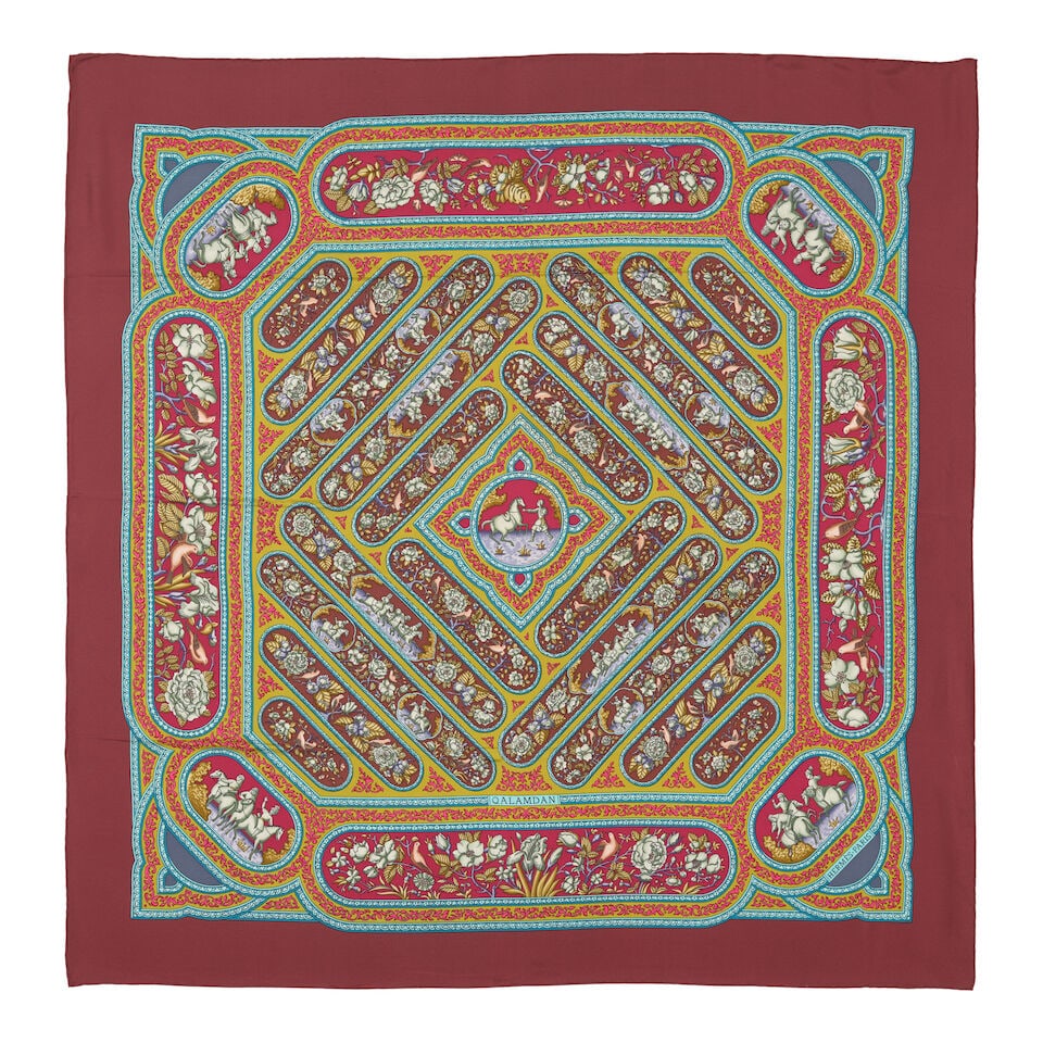 HERMÈS: QALAMDAN SILK SCARF 90cm (1 of 1)