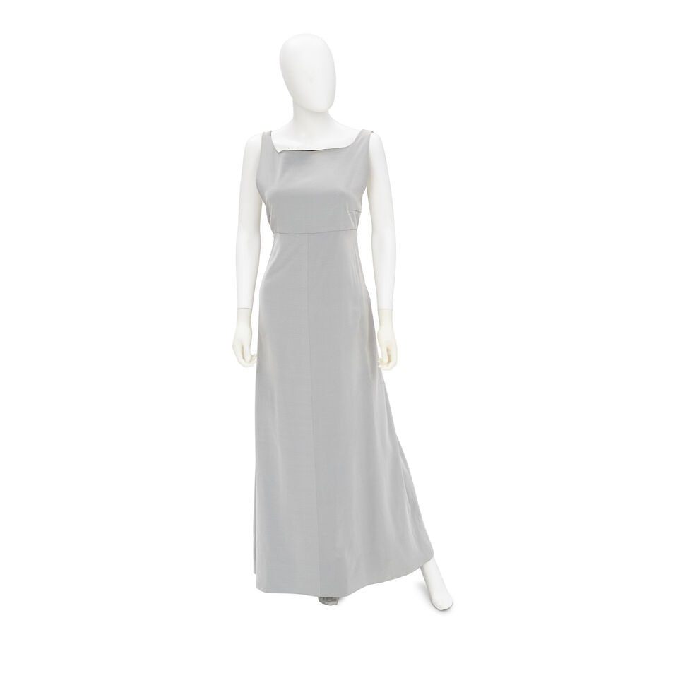 CHANEL: GREY AND BLACK INSET GOWN Spring/Summer 1998 (1 of 2)