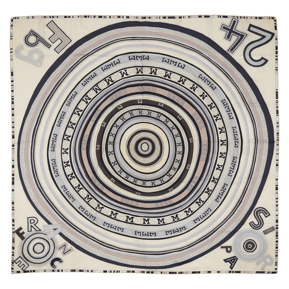 HERMÈS: TOHU BOHU SILK SCARF 90cm: HERMÈS: TOHU BOHU SILK SCARF 90cm • Printed Silk • Rolled and Hand-Stitched Edges For further information on this lot please visit Bonhams.com For further information about this lot p