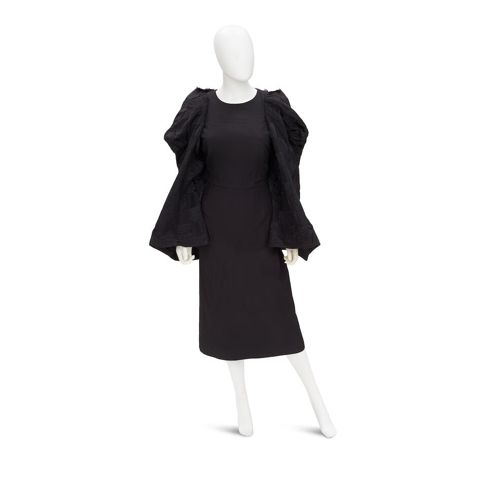 COMME DES GARÇONS: BLACK QUILTED SLEEVE DRESS 2013 | Rei Kawakubo (1 of 2)