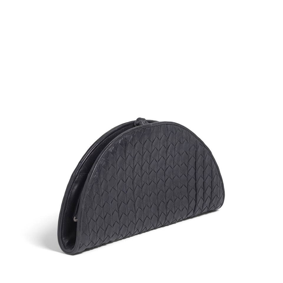 BOTTEGA VENETA: BLACK INTRECCIATO FAN CLUTCH 2008 - 3