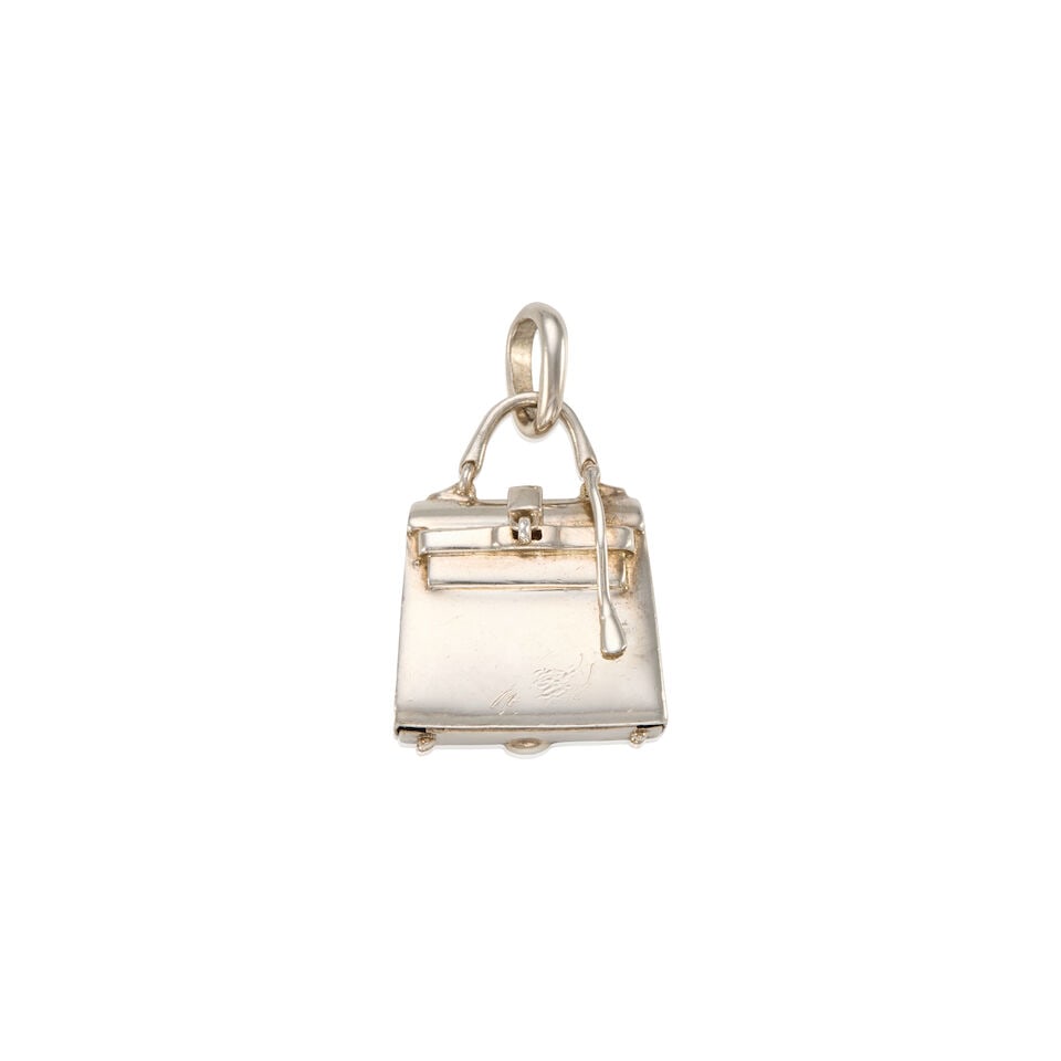HERMÈS: SILVER MICRO KELLY PILL BOX CHARM (1 of 1)