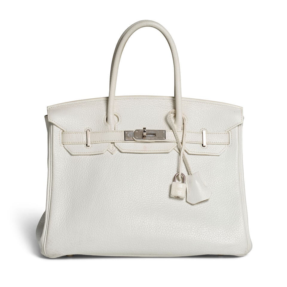 HERMÈS: BLANC EPSOM BIRKIN 30 2007 (1 of 4)