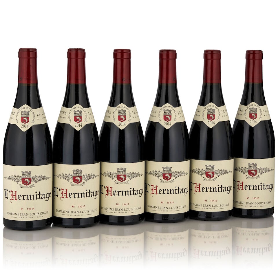 J.L. Chave, L'Hermitage, 2014 (6 bottles, 750ml): J.L. Chave, L'Hermitage, 2014 (6 bottles, 750ml) Region: Northern Rhône Footnotes: Rhone This lot is subject to the following lot symbols: • • Zero rated for tax, no tax will be