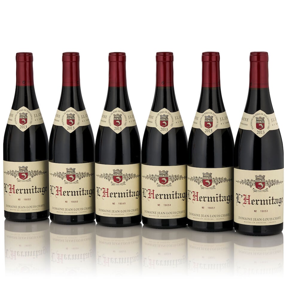 J.L. Chave, L'Hermitage, 2013 (6 bottles, 750ml): J.L. Chave, L'Hermitage, 2013 (6 bottles, 750ml) Region: Northern Rhône Footnotes: Rhone This lot is subject to the following lot symbols: • • Zero rated for tax, no tax will be