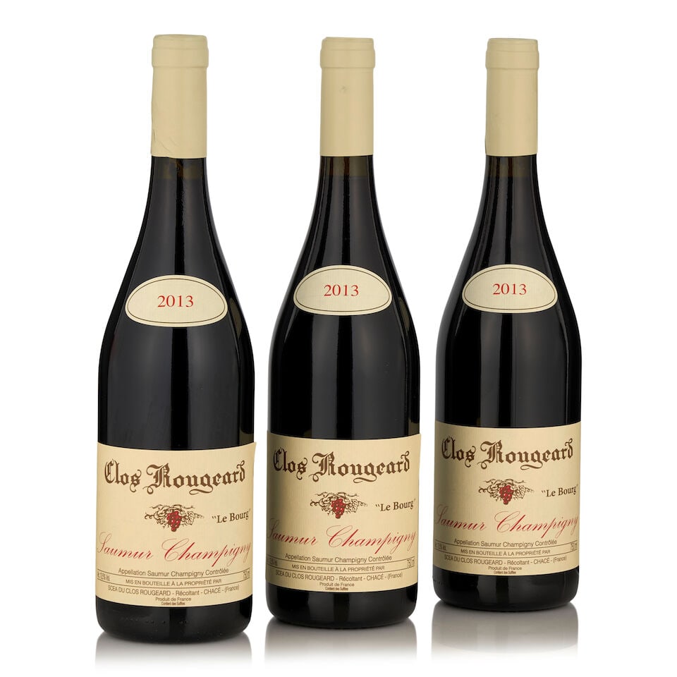 Clos Rougeard Saumur-Champigny, Le Bourg, 2013 (3 bottles, 750ml): Clos Rougeard Saumur-Champigny, Le Bourg, 2013 (3 bottles, 750ml) Region: Loire This lot is subject to the following lot symbols: • • Zero rated for tax, no tax will be added to the Hammer