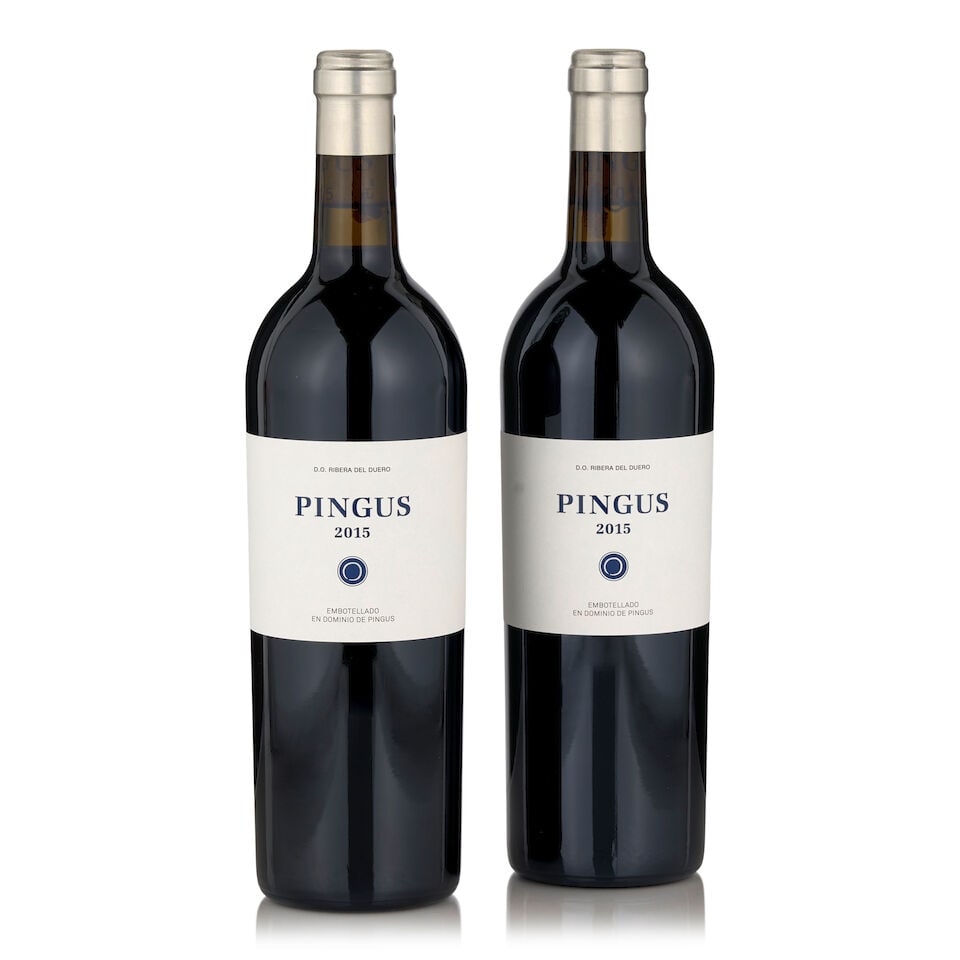 Pingus, 2015 (2 bottles, 750ml): 1000Pingus, 2015 (2 bottles, 750ml) Region: Spain This lot is subject to the following lot symbols: • • Zero rated for tax, no tax will be added to the Hammer Price or the Buyer's