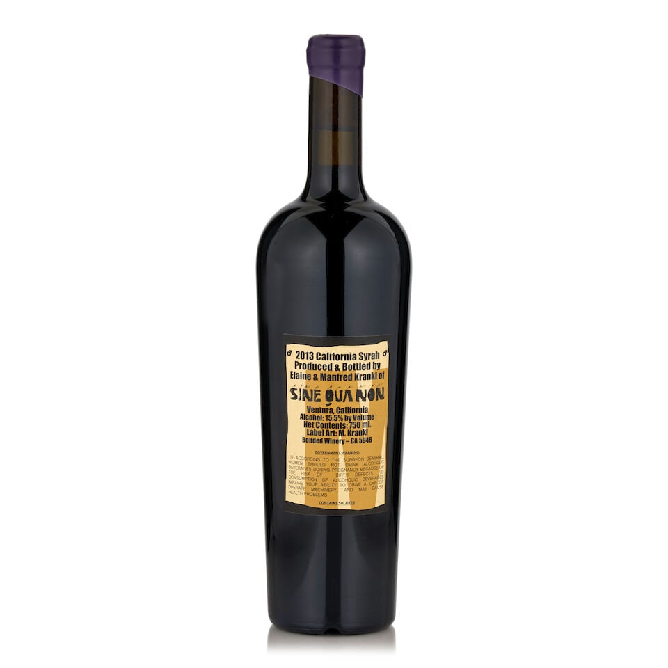 Sine Qua Non Syrah Male, 2013 (8 bottles, 750ml) - 2