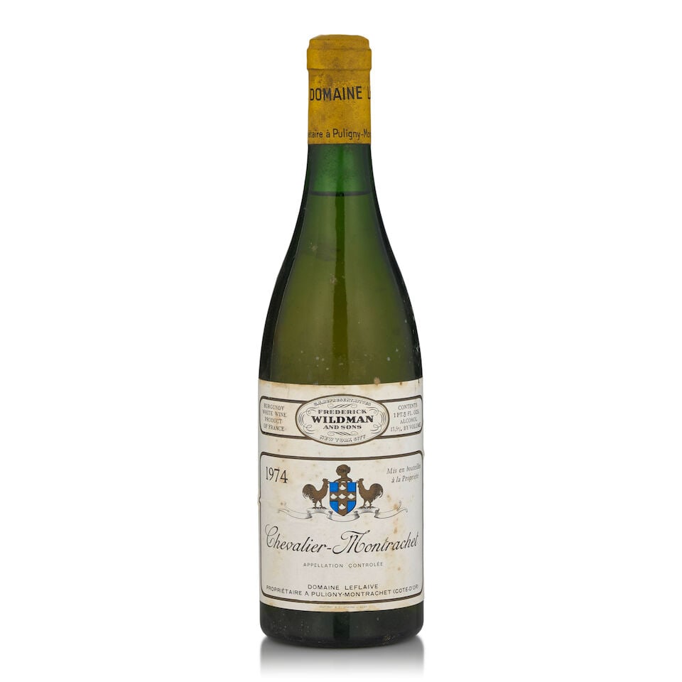 Domaine Leflaive, Chevalier-Montrachet, 1974 (1 bottle, 750ml): Domaine Leflaive, Chevalier-Montrachet, 1974 (1 bottle, 750ml) Region: Côte de Beaune Fill Level: 2cm Capsule: bin soiled Label: bin soiled Footnotes: Burgundy This lot is subject to the followin