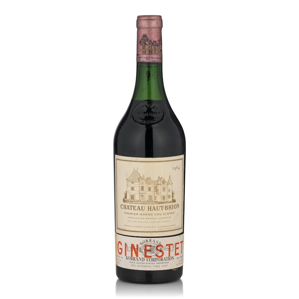 Château Haut-Brion, 1964 (1 bottle, 750ml): Château Haut-Brion, 1964 (1 bottle, 750ml) Region: Pessac-Léognan Fill Level: 3.5cm Capsule: lightly corroded and oxidized Label: lightly bin marked Footnotes: Bordeaux, Left Bank This lot i