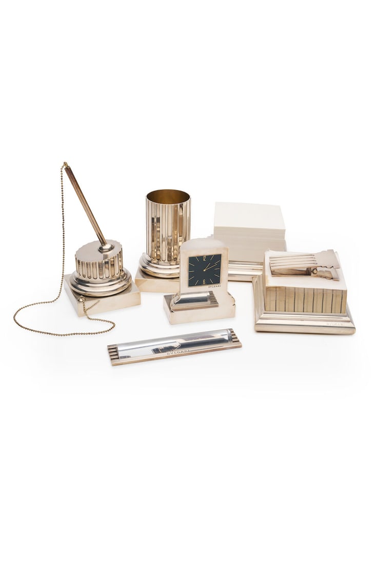 Bulgari | sterling silver 'Colonna' desk set (7) (1 of 1)