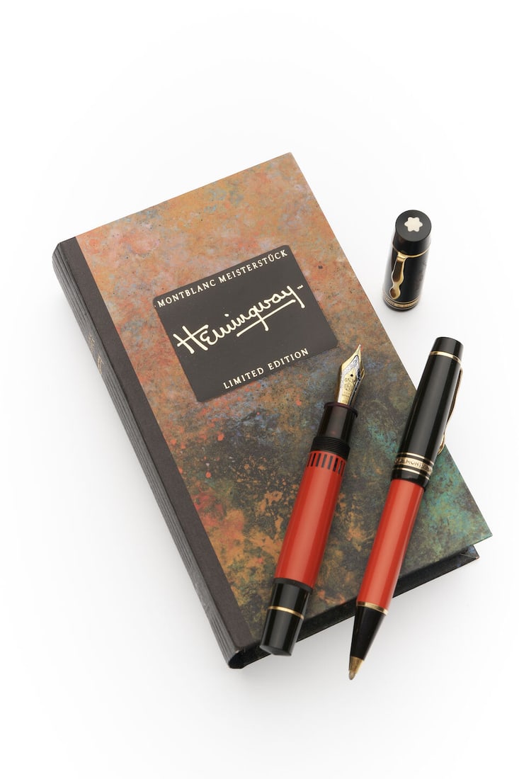Montblanc | 'Hemingway' two limited edition 'Writers Series' writing instruments (2): Montblanc | 'Hemingway' two limited edition 'Writers Series' writing instruments Model: Writers Series - Hemingway - Fountain Pen Limited Edition 25000, AM2302/05; Ballpoint Pen Limited Edition of 300