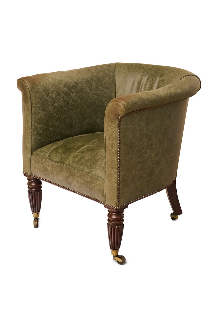 An George IV rosewood tub chair, English, height to seat: 40.0cm, overall height: 70.0cm, width... - 2