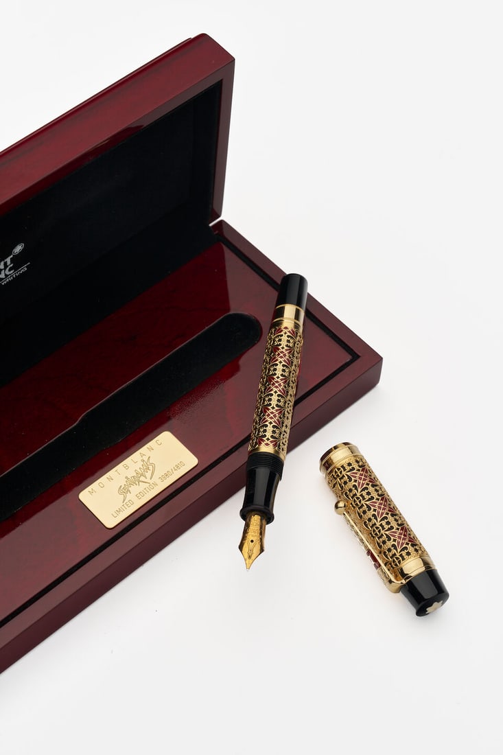 Montblanc | 'Semiramis' limited edition 'Patron of Art' vermeil and black resin fountain pen (1 of 1)