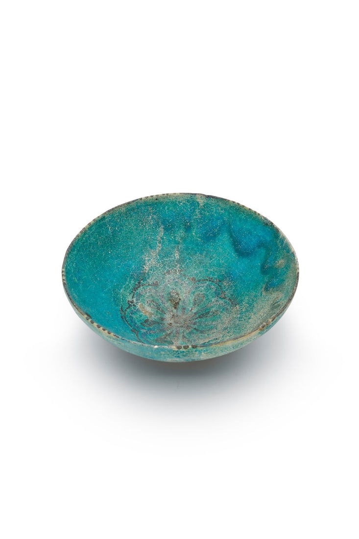 A turquoise glazed bowl Persian, Kashan, 17th century (1 of 1)