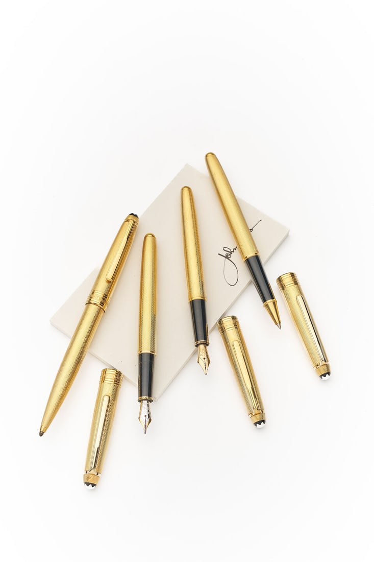 Montblanc | Meisterstück Classique 144 Vermeil Barley group of four writing instruments (4) (1 of 1)