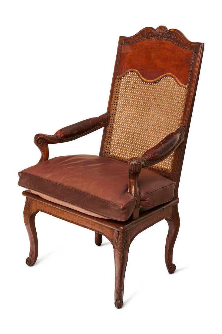 A Louis XV beech fauteuil, French, 18th century (1 of 2)
