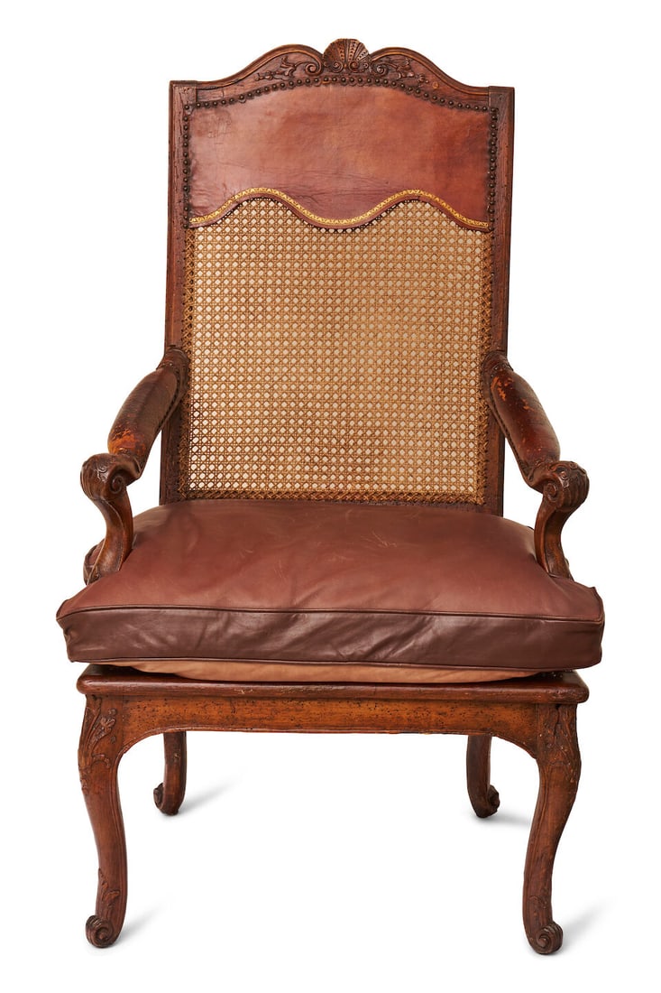 A Louis XV beech fauteuil, French, 18th century - 2