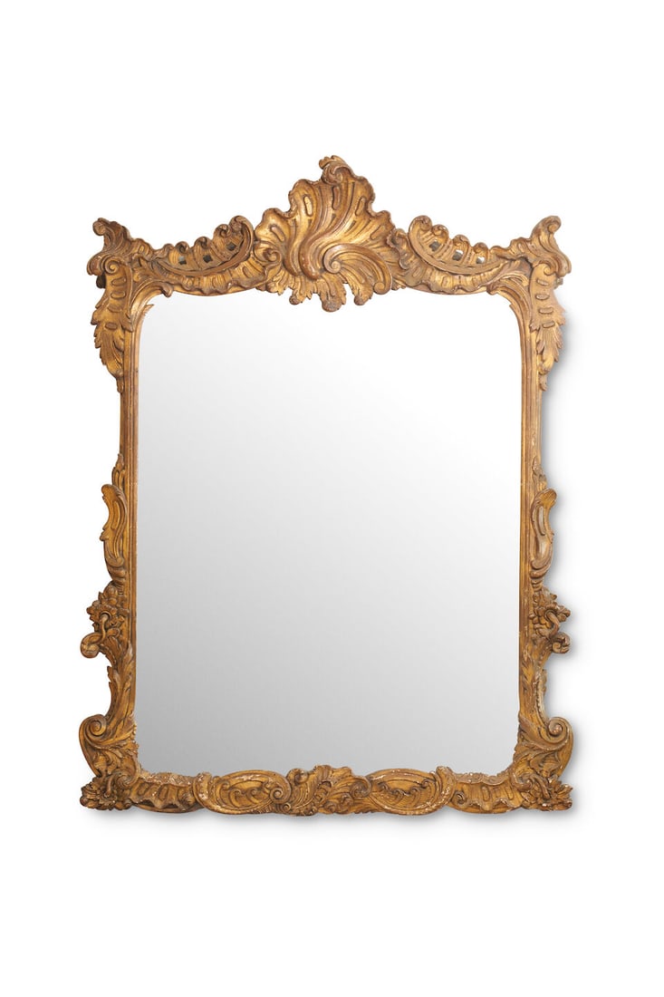 A giltwood Rococo style mirror, Continental, 18th century, (1 of 1)