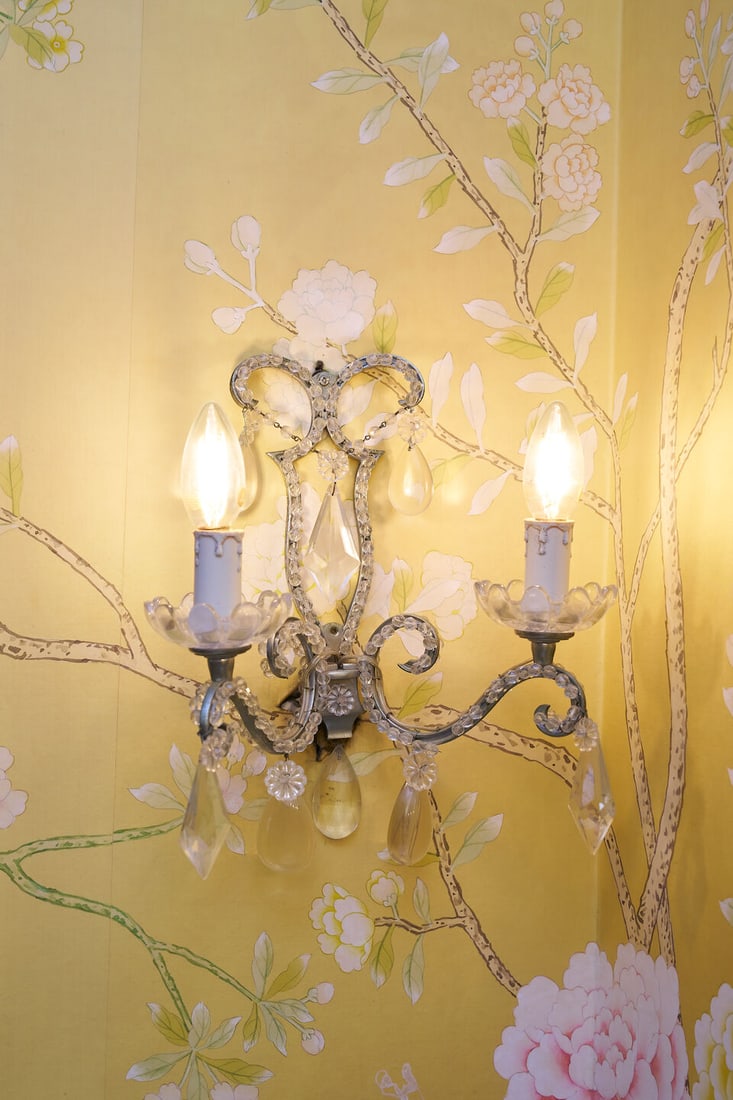A pair of cut-crystal two-light wall sconces French, 19th century (2) - 2