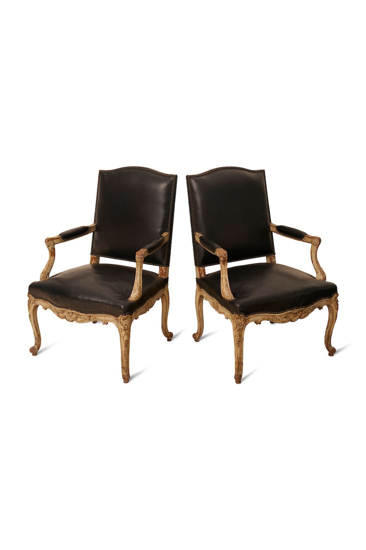 A pair of fine armchairs, French, early 19th century, height: 97.0cm, seat height: 43.0cm, widt... - 2