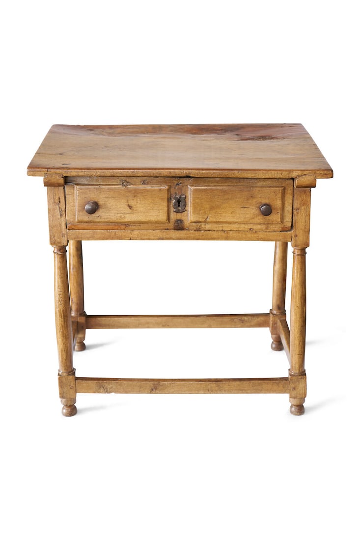 A provincial walnut side table, Continental, 18th century - 2