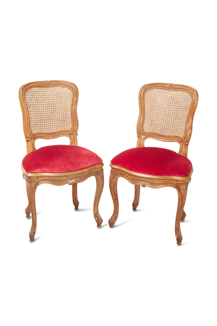 A pair of Louis XV caned beech chairs, French, circa 1770, (1 of 1)
