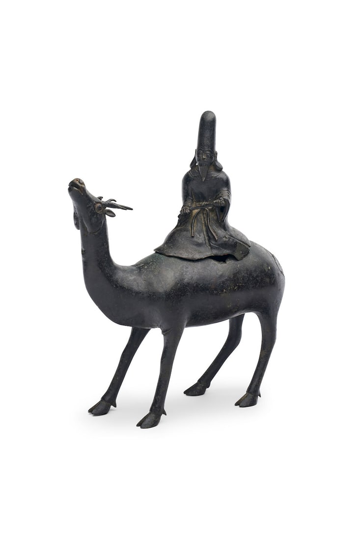 A bronze incense burner of the God of Longevity China, 16th century: A bronze incense burner of the God of Longevity China, 16th century seated on a deer, height: 28.0cm, length: 25.0cm Footnotes: Provenance: David Jones Art Gallery, Sydney, in 1984, cat. D137 The Coll