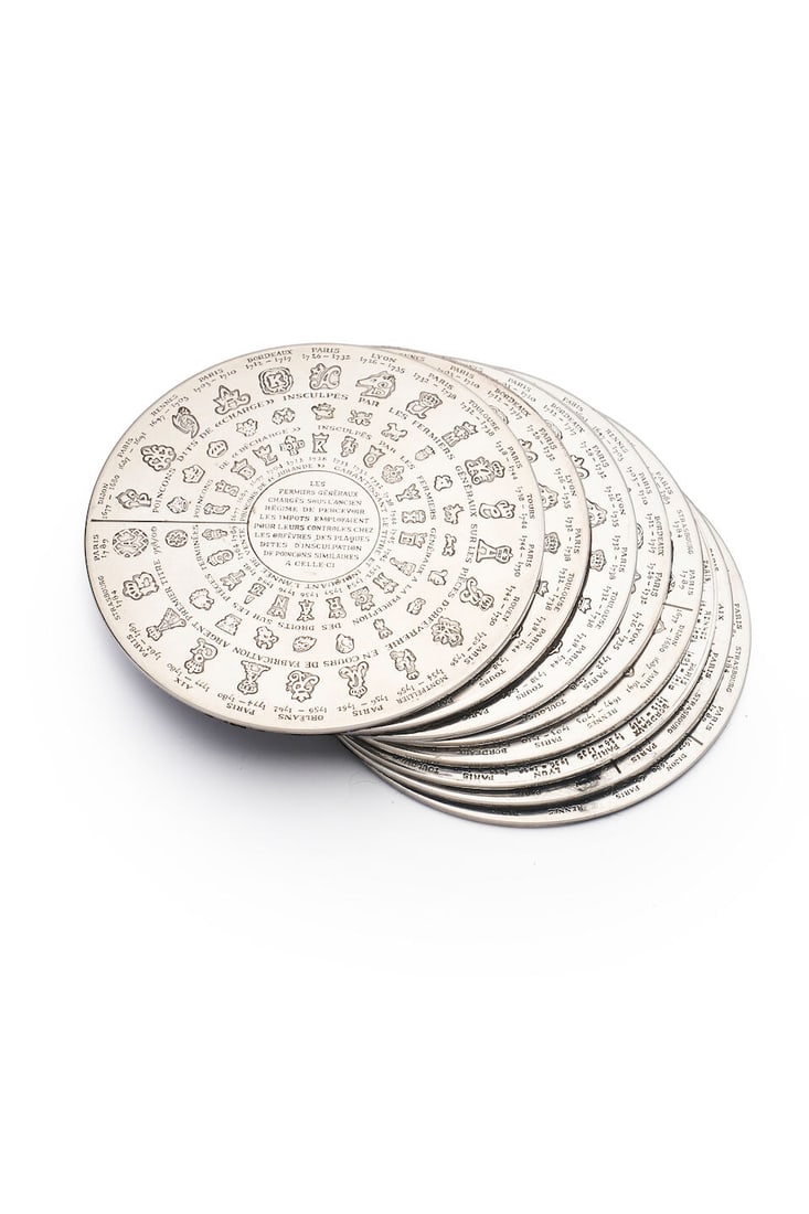 Christofle | set of eight coasters marked CHRISTOFLE FRANCE, 20th century (8) (1 of 1)
