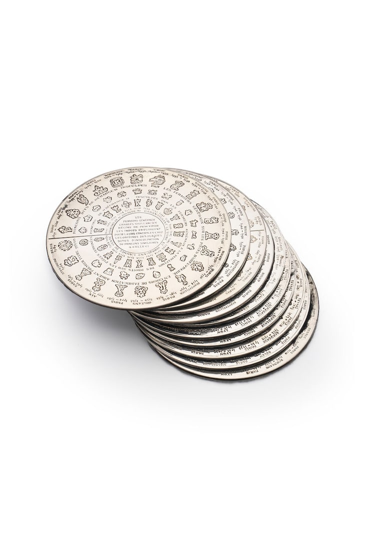 Christofle | Set of ten coasters Maker's mark CHRISTOFLE PARIS, 20th century (10) (1 of 1)