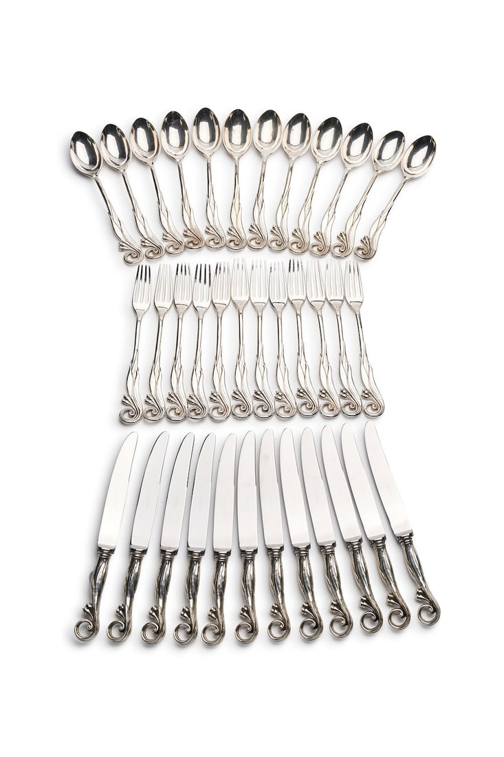 Wallace Silversmiths | a thirty-six-piece sterling silver flatware service for twelve place set... (1 of 1)