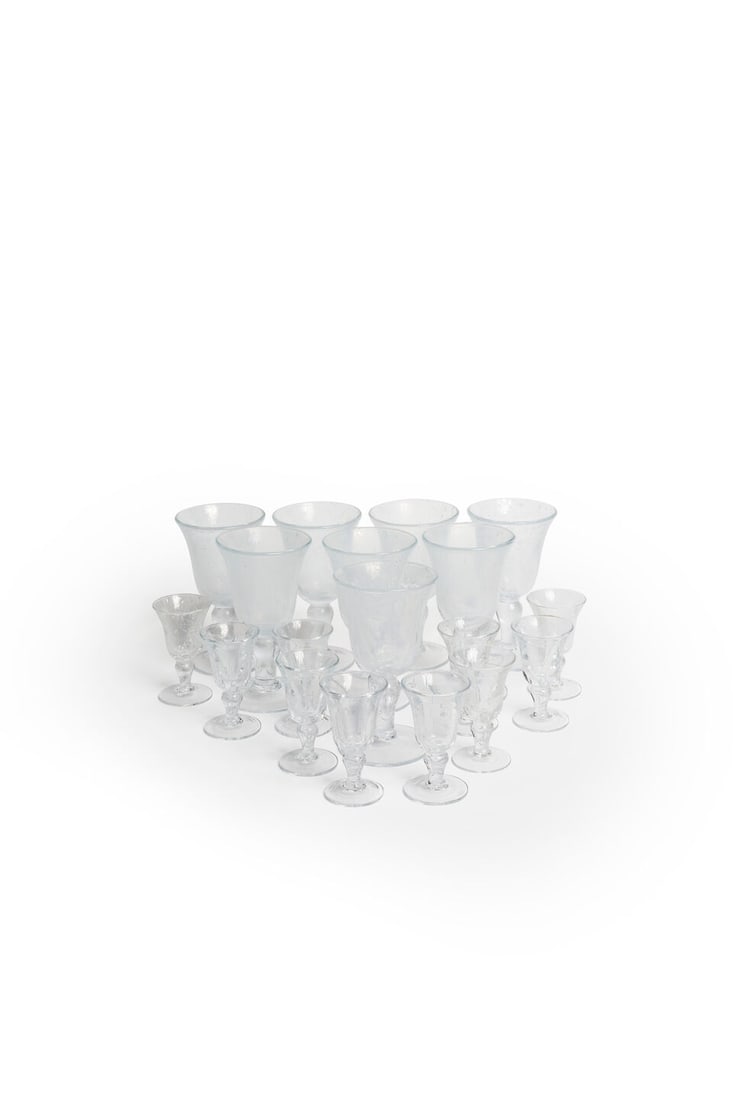 An extensive set of la Verrerie de Biot stemware French, second half 20th century (1 of 4)