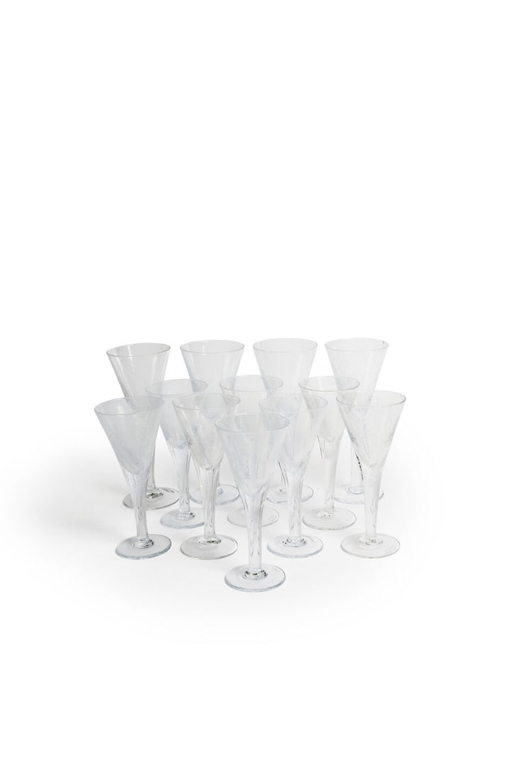 An extensive set of la Verrerie de Biot stemware French, second half 20th century - 2