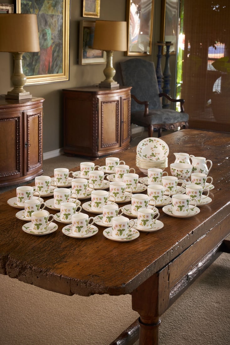 A Wedgwood 'Wild Strawberry' pattern part tea and coffee service English, 20th century (1 of 1)