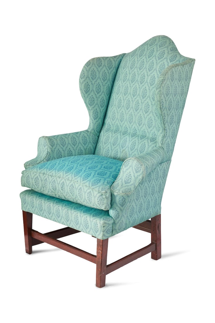 A Provincial oak wingback armchair - 2