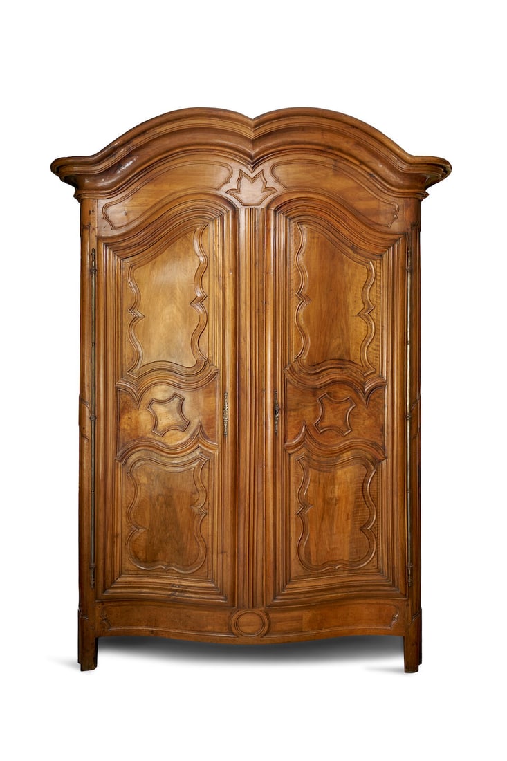A Louis XV provincial armoire, French, 18th century, (1 of 2)