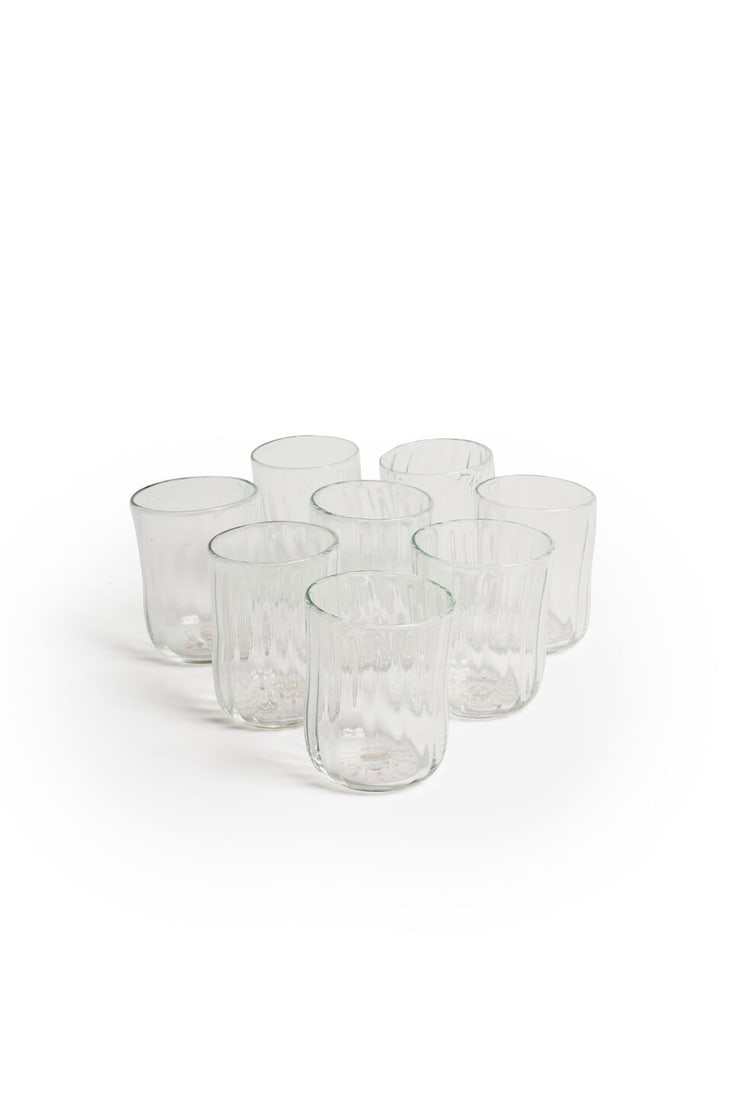 A set of eight hand-blown water glasses French, 20th century (1 of 1)