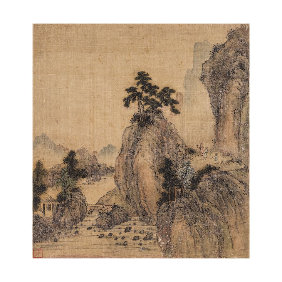 ANONYME, Dynastie Ming Personnages dans un paysage (1 of 4)