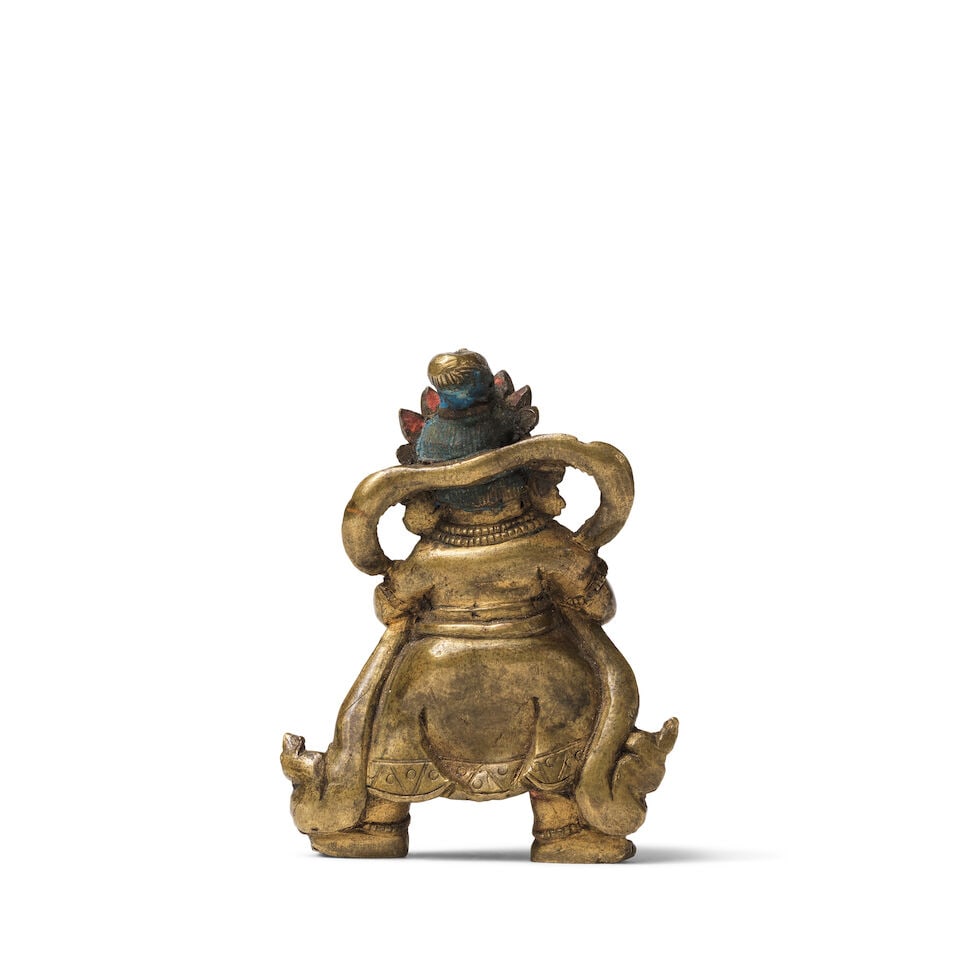 PETIT AUTEL PORTABLE AVEC STATUETTE EN BRONZE Tibet, XIXe siècle (2) - 2