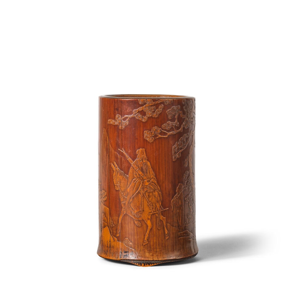 POT À PINCEAUX EN BAMBOU SCULPTÉ Dynastie Qing, époque Kangxi (1662-1722) (1 of 4)